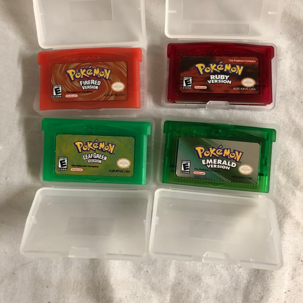 Pokémon red and green 4 pack bundle GBA